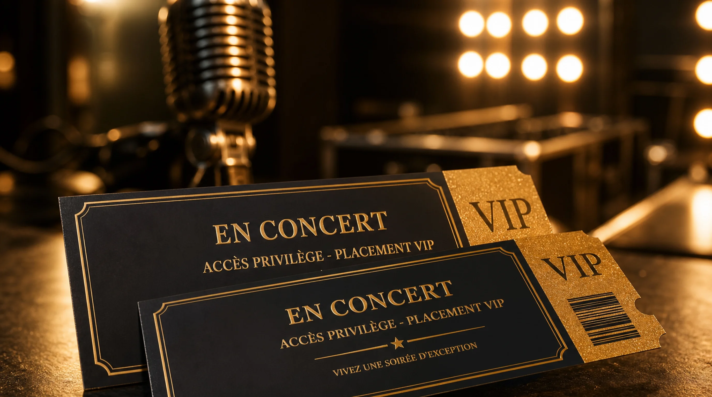 Places de concert VIP gagnées lors d'un jeu concours radio